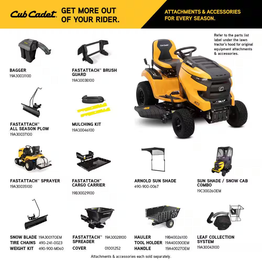 Cub Cadet XT1 Enduro LT 42-Inch 18 HP Cub Cadet 547cc IntelliPower Hydrostatic Gas Riding Lawn Tractor
