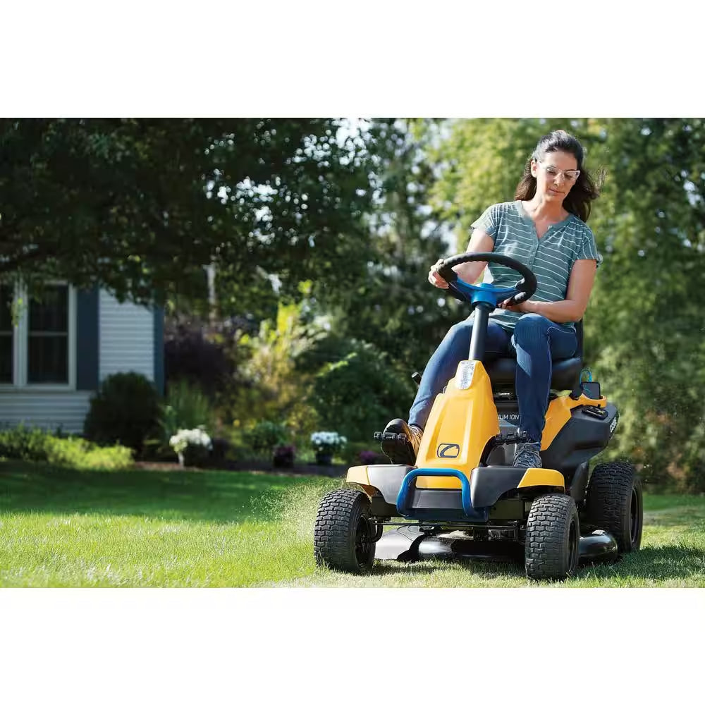 Cub Cadet CC30E 30-Inch 56-Volt MAX 30 Ah Lithium-Ion Electric Drive Cordless Riding Lawn Mower with Mulch Kit