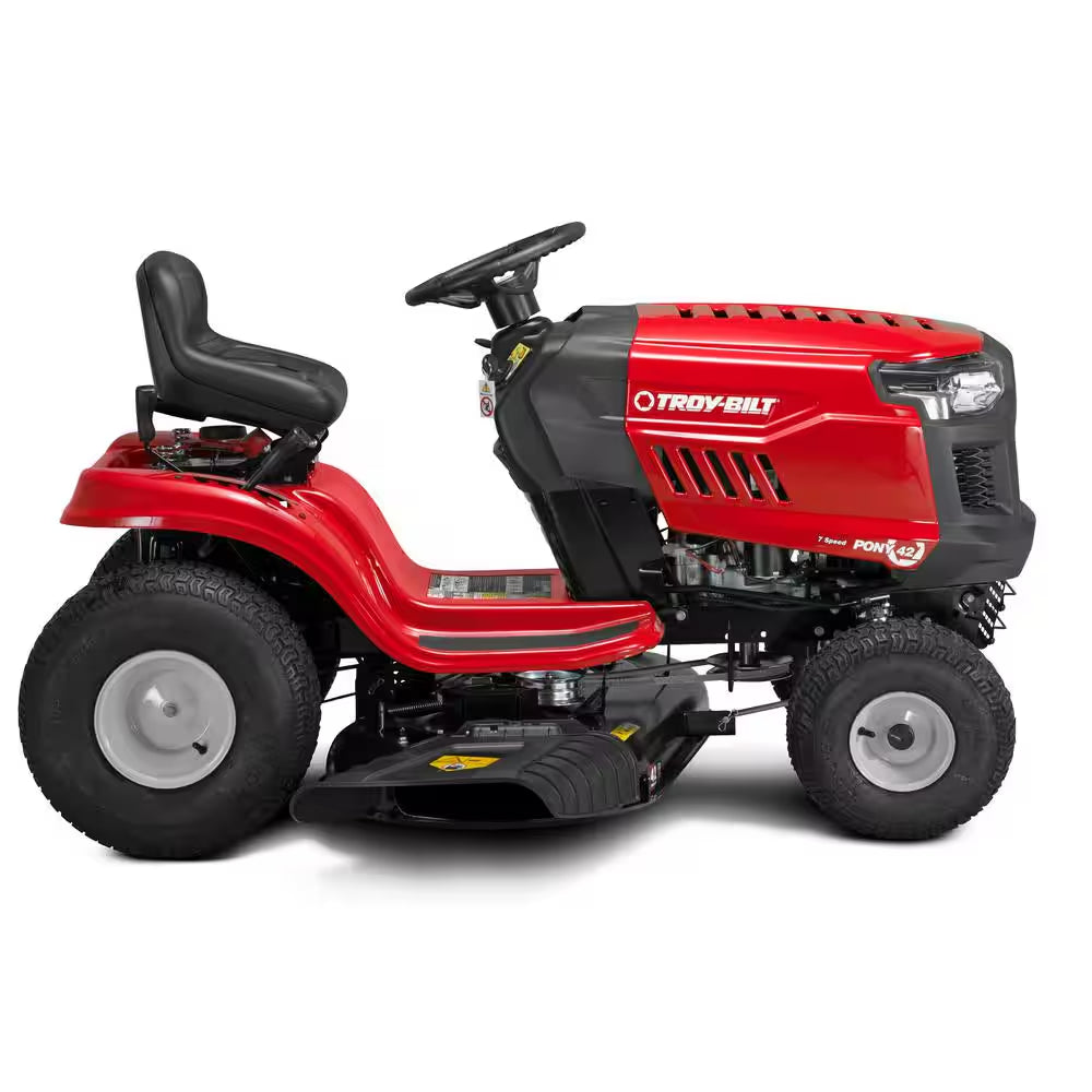 Troy-Bilt Pony 42-Inch 15.5 HP Briggs & Stratton 7-Speed Manual Drive Gas Front Engine Riding Lawn Tractor