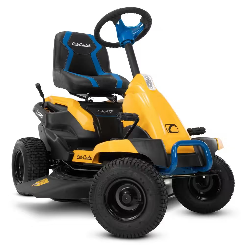 Cub Cadet CC30E 30-Inch 56-Volt MAX 30 Ah Lithium-Ion Electric Drive Cordless Riding Lawn Mower with Mulch Kit
