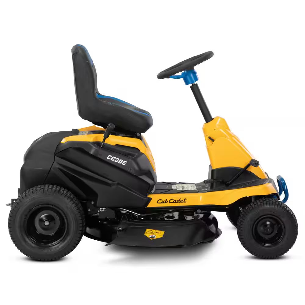 Cub Cadet CC30E 30-Inch 56-Volt MAX 30 Ah Lithium-Ion Electric Drive Cordless Riding Lawn Mower with Mulch Kit