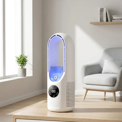 Mini Air Cooler with LED Display & Night Light