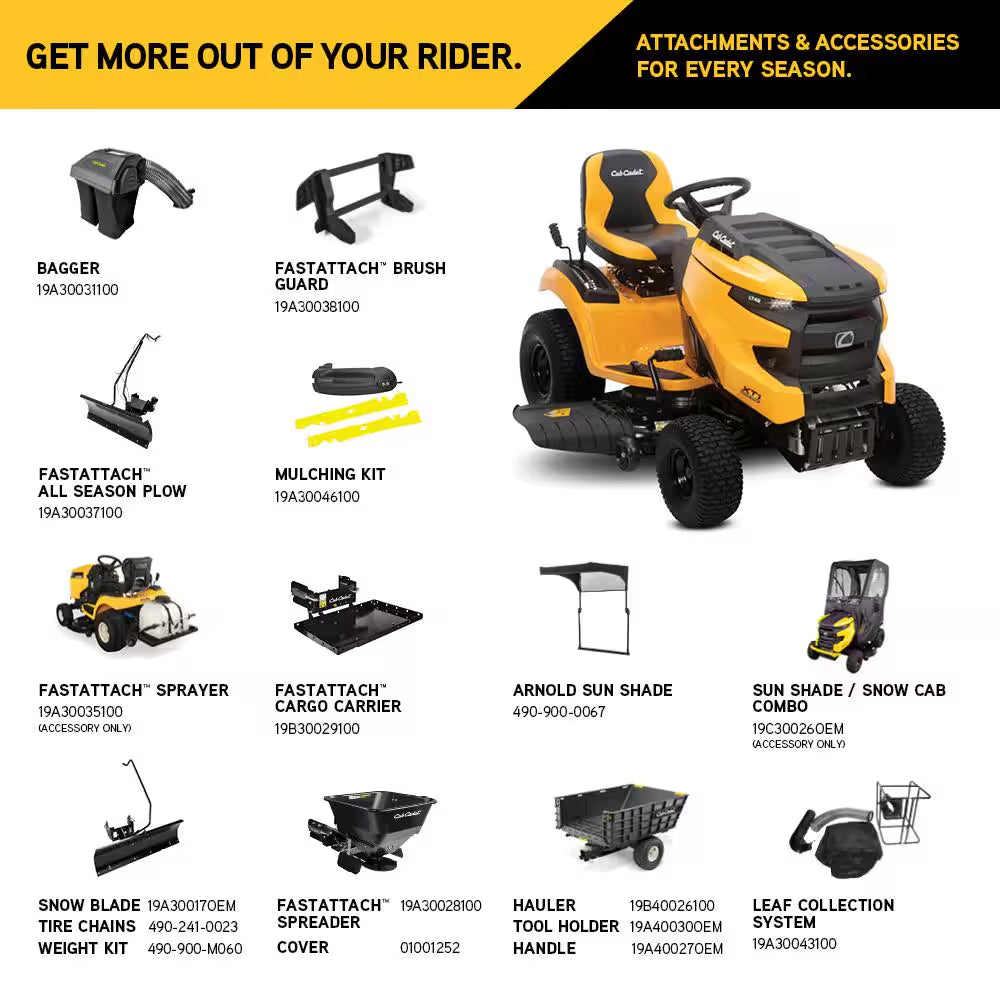 Cub Cadet XT1 Enduro LT 42-Inch 19.5 HP Kohler 5400 Series Hydrostatic Gas Riding Lawn Tractor