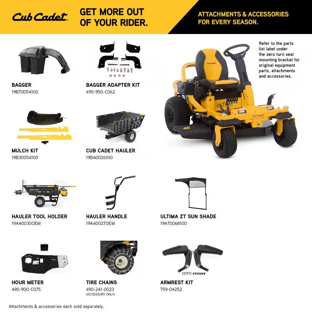 Cub Cadet Ultima ZTS1 42-Inch 22 HP Kohler 7000 Series Dual Hydrostatic Drive Gas Zero Turn Riding Mower