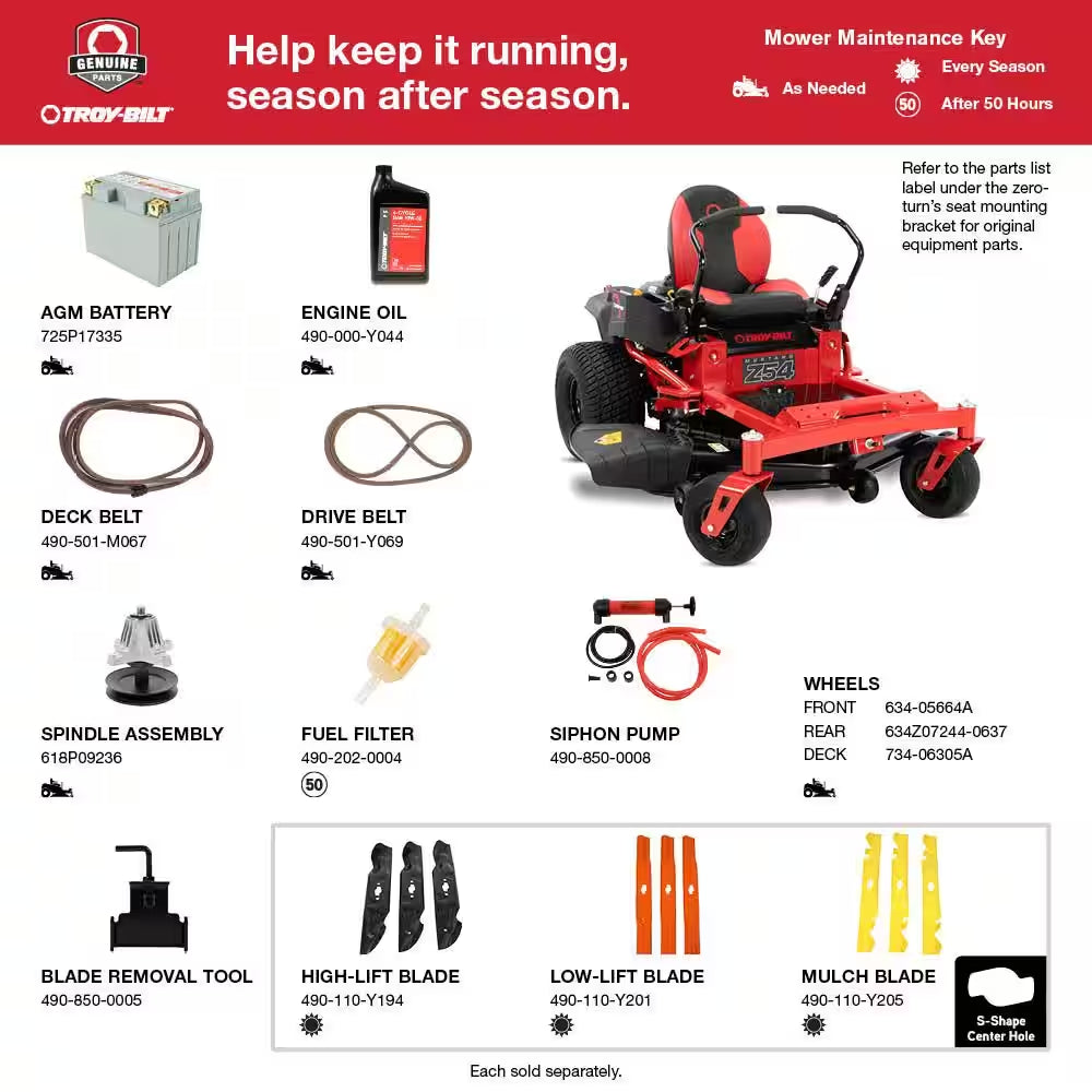 Troy-Bilt Mustang Z54 54-Inch 24 HP Kohler 7000 Series Dual Hydrostatic Drive Gas Zero Turn Riding Lawn Mower