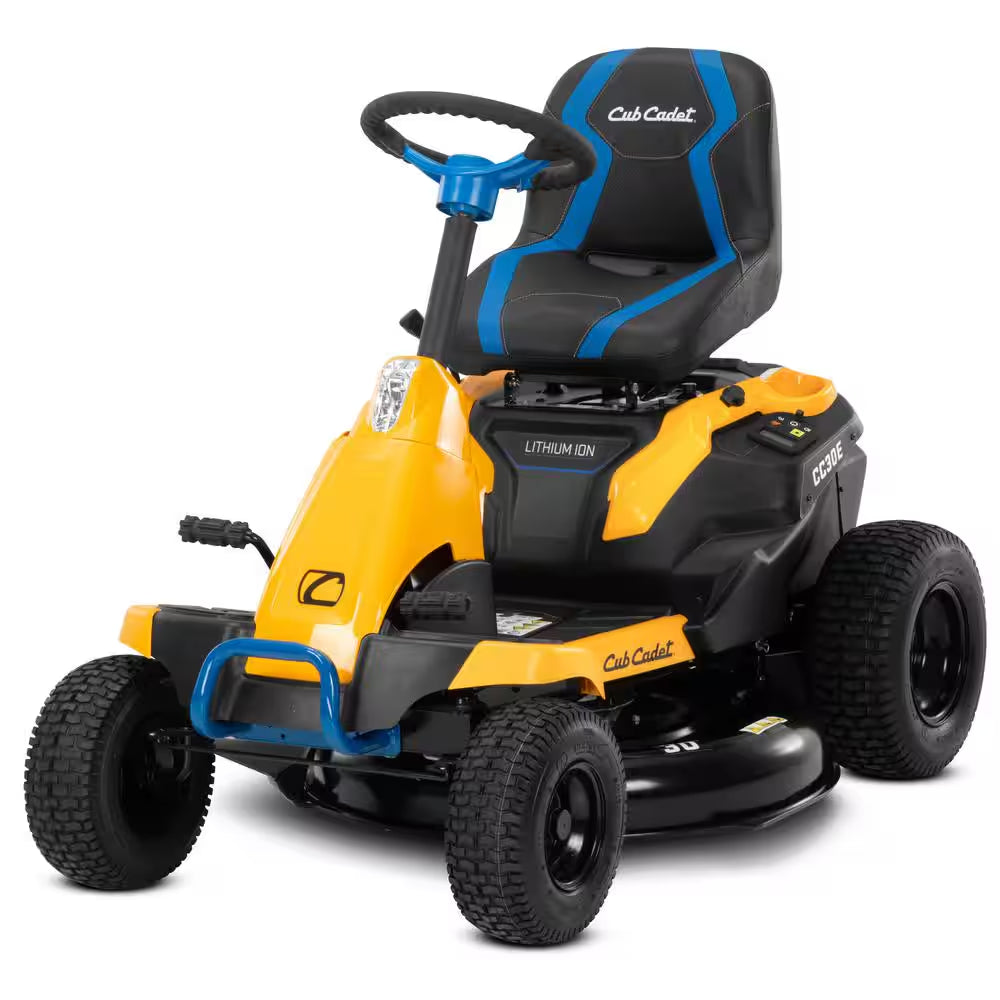 Cub Cadet CC30E 30-Inch 56-Volt MAX 30 Ah Lithium-Ion Electric Drive Cordless Riding Lawn Mower with Mulch Kit