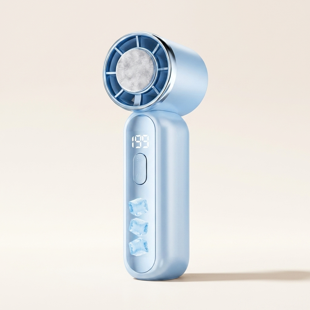 Handheld Ice Cooling Fan with 199 Speeds